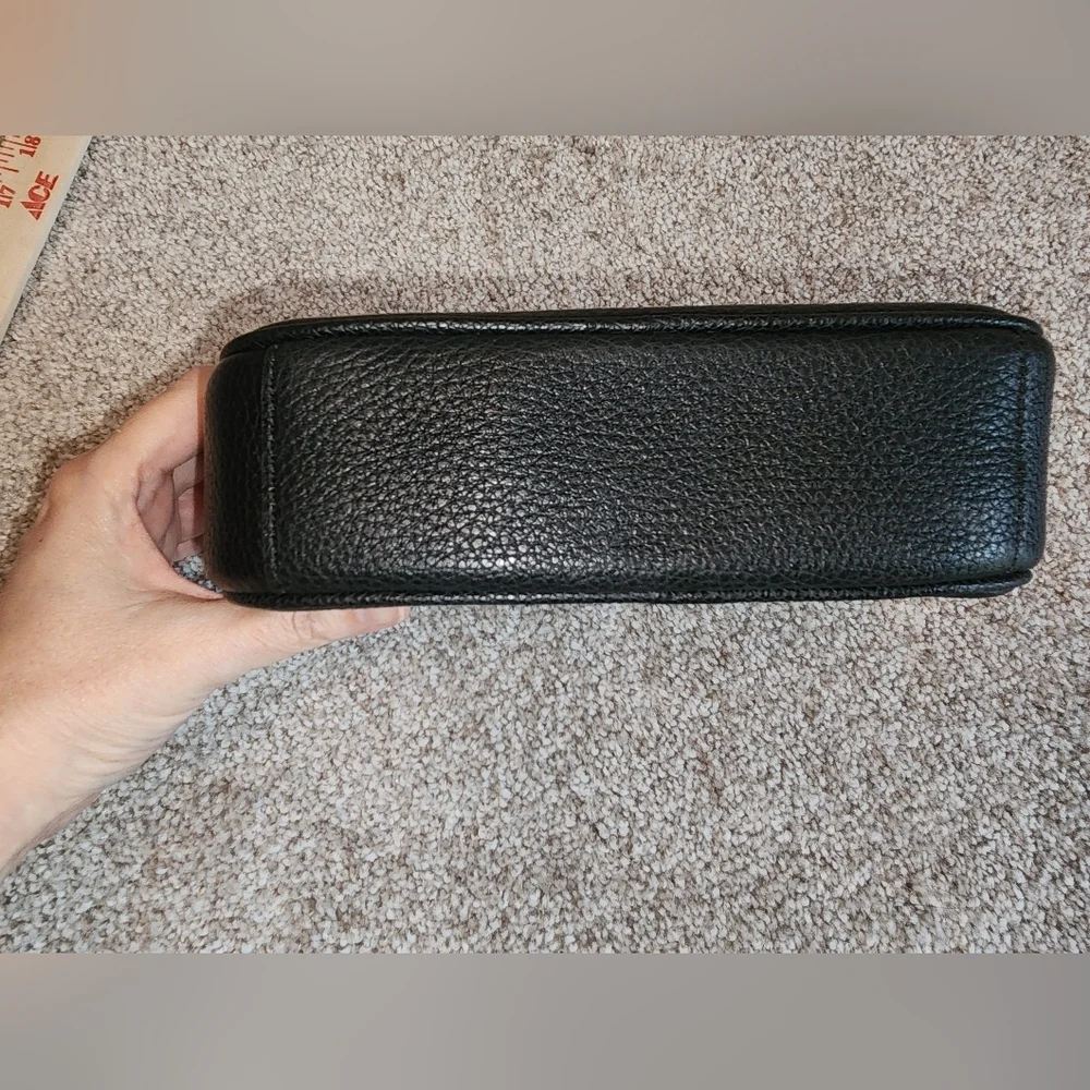 Kate‎ Spade Glitter Camera Black Leather Clutch